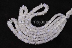 White Rainbow Step Cut Roundelle Beads